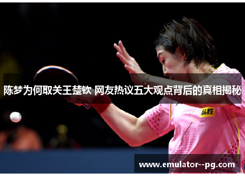 陈梦为何取关王楚钦 网友热议五大观点背后的真相揭秘